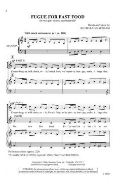 Fugue For Fast Food (Ruth Elaine Schram) 