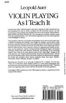 Violin Playing As I Teach It von Leopold Auer im Alle Noten Shop kaufen