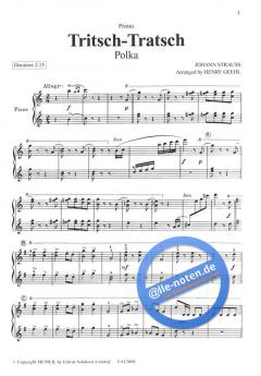Tritsch Tratsch Polka (Piano Duet) von Josef Strauss 
