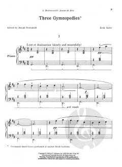 3 Gymnopedies for The Piano von Erik Satie 