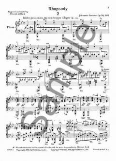 Rhapsody in G Minor Op.79 No.2 von Johannes Brahms 