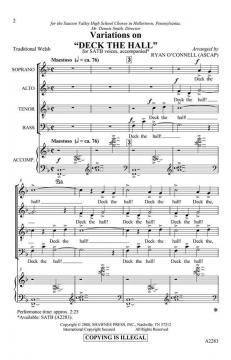 Variations On 'Deck The Hall' Traditional Welsh Song (Ryan O'Connell) 