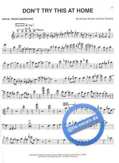 Artist Transcriptions von Michael Brecker 