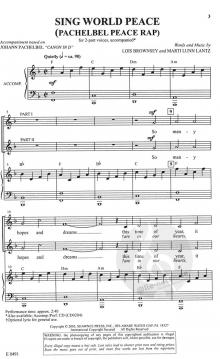 Sing World Peace (Pachelbel Peace Rap) (2-Part) 