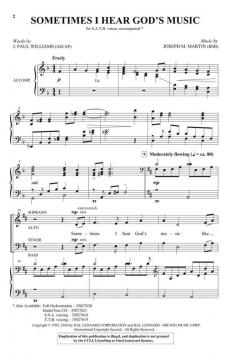 Sometimes I Hear God's Music (Joseph A. Martin) 