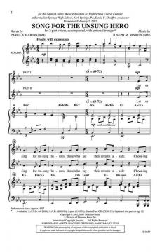 Song For The Unsung Hero (Joseph A. Martin) 