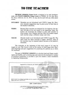 Bastien Piano Library: Technic Lessons Primer Level 