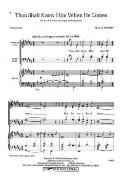 Thou Shalt Know Him When He Comes (Hal H. Hopson) 