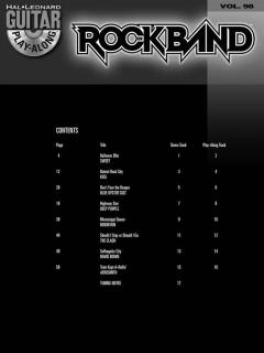 Guitar Play-Along Vol. 98: Rock Band 