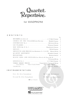 Quartet Repertoire for Saxophone 