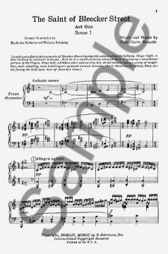 The Saint Of Bleecker Street von Carlo Menotti 