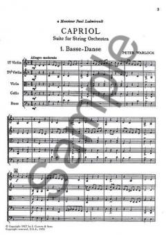 Capriol Suite for String Orchestra von Peter Warlock 