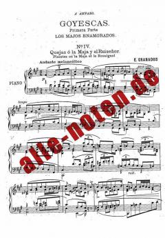 Quejas Ola Maja Y El Ruisenor No.4 von Manuel Granados 