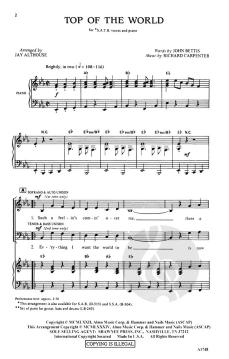 Top Of The World (SATB) (Richard Carpenter) 