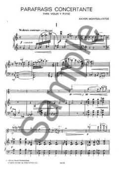 Parafrasis Concertante von Xavier Montsalvatage 