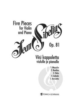 Fünf Stücke von Jean Sibelius 