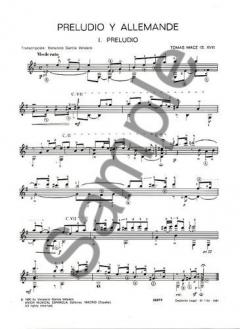 Preludio Y Allemande von Thomas Mace 