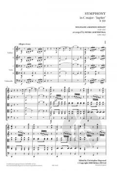 Symphony 41 in C (Jupiter) von Wolfgang Amadeus Mozart für 2 Geigen, 2 Bratschen, Violoncello im Alle Noten Shop kaufen