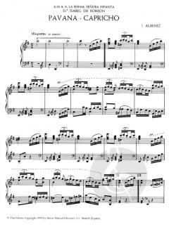 Albeniz Pavana Capricho Op.12 Piano 