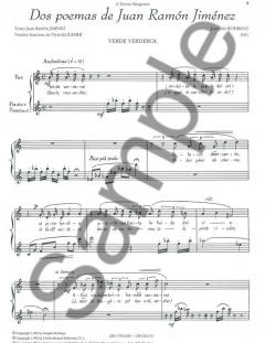 Dos Poemas de Juan Ramon Jimenez Voz y Flauta O Piano von Joaquin Rodrigo 