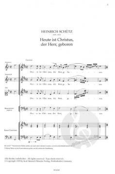 Heute ist Christus der Herr geboren SWV 439 (Heinrich Schütz) 