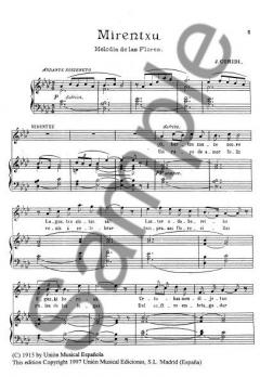 Melodia De Las Flores De Mirentxu von Jesus Guridi 