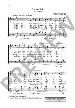 Gebet / Sommerlied / Unser lieben Frauen Traum (Max Reger) 