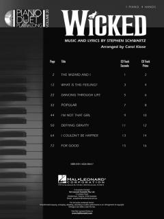 Piano Duet Play-Along Vol. 20: Wicked von Stephen L. Schwartz 