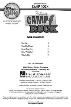 Let's All Sing Songs From Disney's Camp Rock 