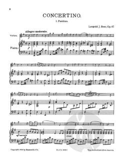 Concertino In e Minor Op. 47 von Leopold Josef Beer 