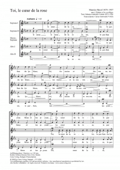 Toi, le coeur de la rose (Maurice Ravel) 