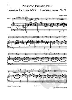 Russian Fantasia No. 2 In D Minor For Violin And Piano von Leo Portnoff im Alle Noten Shop kaufen
