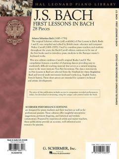 Bach First Lessons In Bach von Johann Sebastian Bach 