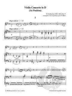 Violin Concerto In D (Op.35) von Pjotr Iljitsch Tschaikowski im Alle Noten Shop kaufen