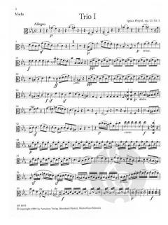 3 konzertante Trios op. 11 von Ignaz Pleyel für Violine, Viola und Violoncello im Alle Noten Shop kaufen (Stimmensatz)