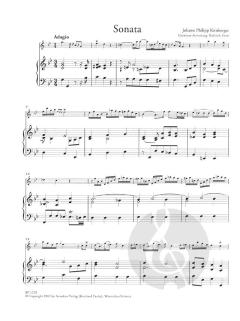 9. Sonate in g-moll / 4. Sonate in e-moll von Johann Philipp Kirnberger für Flöte und Bc. im Alle Noten Shop kaufen