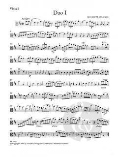 6 konzertante Duos für 2 Violen von Giuseppe Maria Cambini 