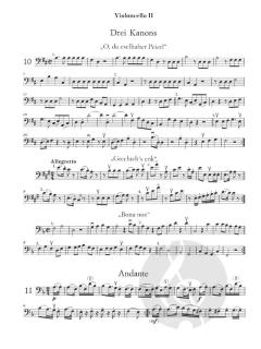 12 Stücke von Wolfgang Amadeus Mozart für 4 Violoncelli im Alle Noten Shop kaufen