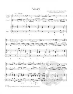 53. Triosonate in d-moll von Georg Philipp Telemann für Violine (Flöte, Oboe), Violine II und Bc. (Erstdruck) im Alle Noten Shop kaufen