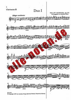 2 konzertante Duos op. 4 von Philipp Meissner für zwei Klarinetten im Alle Noten Shop kaufen