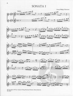6 Sonaten für zwei Altblockflöten ohne Bass Band 1 (Georg Philipp Telemann) 