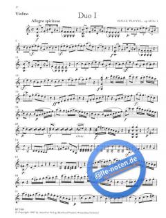 3 Duos op. 68 für Violine und Viola von Ignaz Pleyel 
