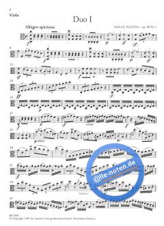 3 Duos op. 68 für Violine und Viola von Ignaz Pleyel 