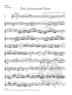 3 konzertante Duos op. 13 von Franz Wilhelm Ferling für zwei Oboen (Violinen) im Alle Noten Shop kaufen