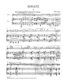 1. Sonate in d-Moll von Fritz Brun für Violine und Klavier im Alle Noten Shop kaufen