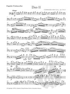 3 Duos op. 12 von Leonhard von Call für Oboe oder Flöte und Fagott (Violoncello) im Alle Noten Shop kaufen