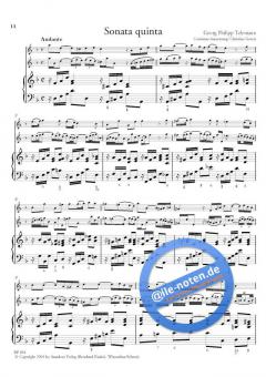 12 methodische Sonaten Band 4 von Georg Philipp Telemann 