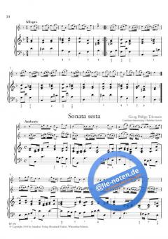 12 methodische Sonaten Band 4 von Georg Philipp Telemann 