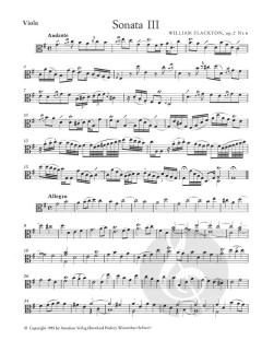 4 Sonaten op. 2 von William Flackton für Viola und Bc. im Alle Noten Shop kaufen