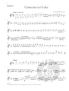 Concerto in G-dur und D-dur, Sonata C-dur von Georg Philipp Telemann für vier Violinen ohne Bass im Alle Noten Shop kaufen